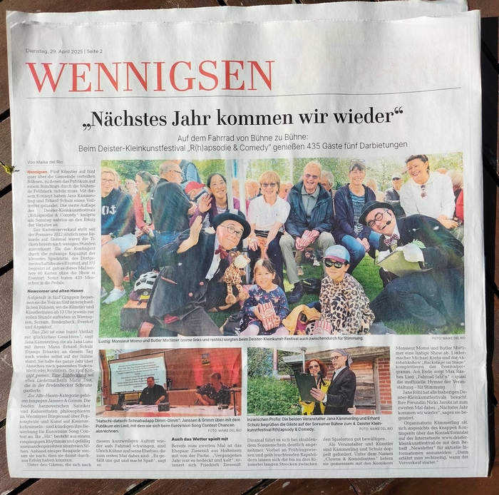 Artikel in der HAZ Wennigsen