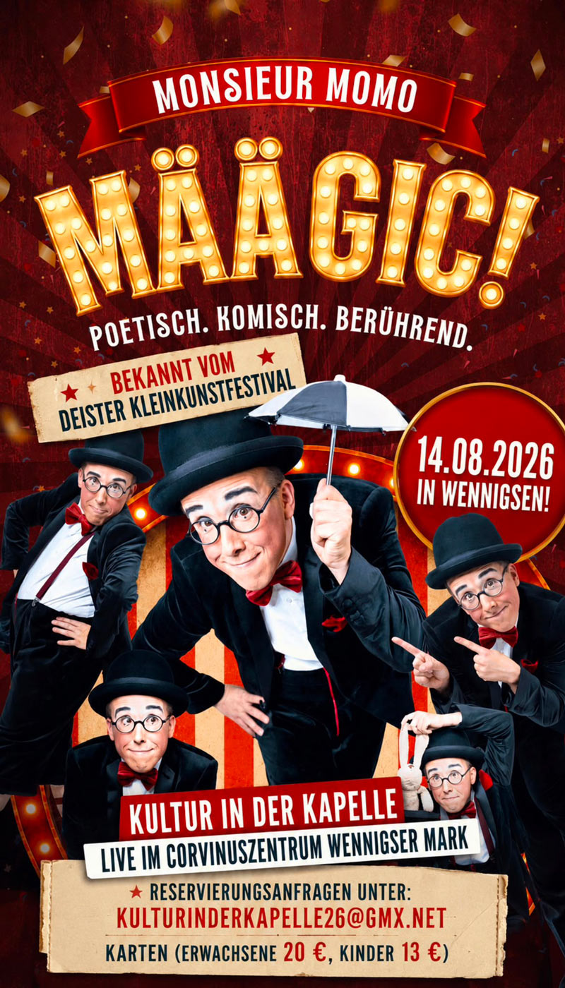 Monsieur Momo Solo-Show 14. August 2026